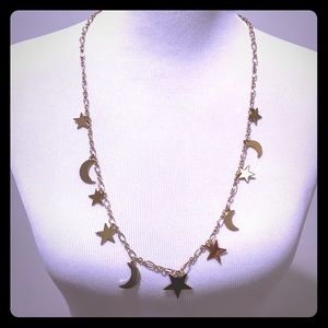 J. Crew “Galaxy” moon and stars necklace
